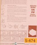 Southbend-South Bend 1307, Lathe Operations and Parts Manual 1969-1307-04